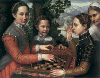 Family playing chess