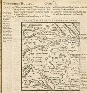 Geneva Bible Map of Eden