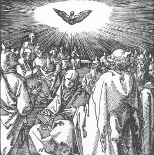 Holy Spirit represented as dove