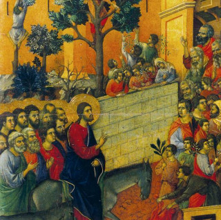 Jesus enters Jerusalem and passes cursed fig tree