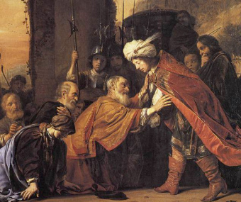 Joseph receives brothers and his father Jacob in Egypt