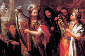 King David Playing the Zither