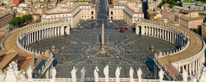 Saint Peter's Square in Rome, Italy