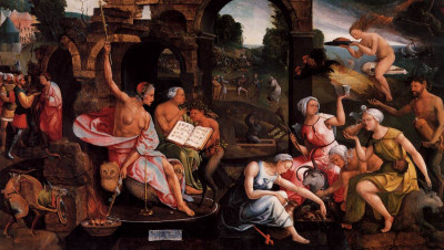 Saul and the Witch of Endor by Jacob Cornelisz Van Oostsanen