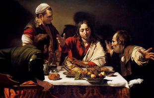 Supper at Emmaus with disciples