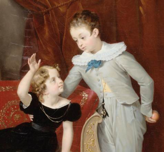 Two Children in an Empire Interior