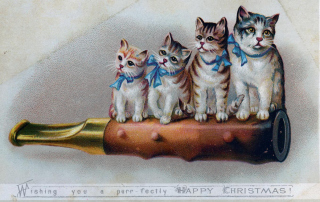 Humorous Victorian Era Christmas Card