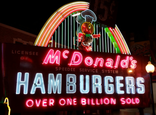 Vintage Hamburger Sign