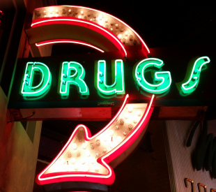 Vintage Neon Drugstore Sign