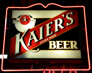 Vintage Neon Sign promoting beer