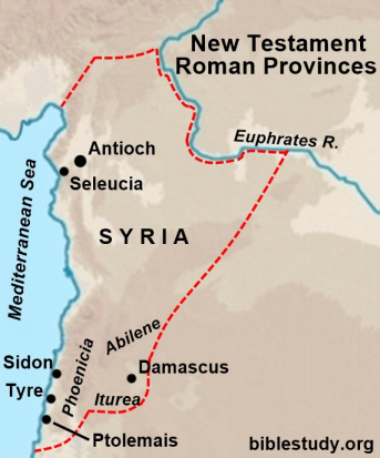 Damascus Map Bible