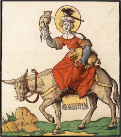 Saint Crosspatch, a satirical image of a mock saint